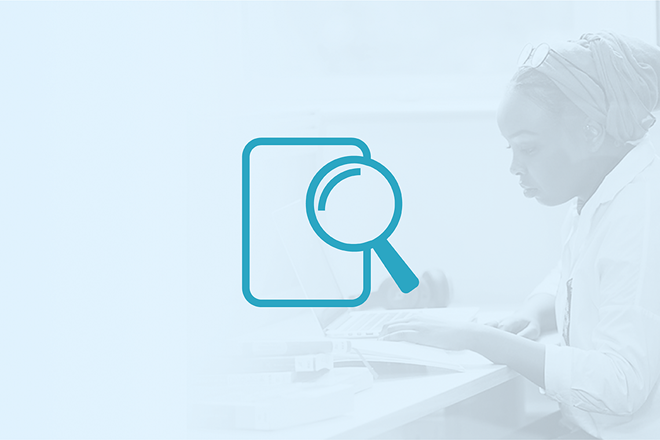 Document with magnifying glass icon