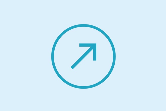 An icon of an arrow in a circle