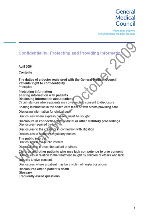 Confidentiality 2004 cover