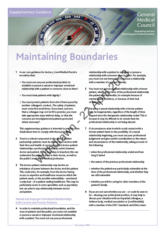Maintaining boundaries 2006 cover