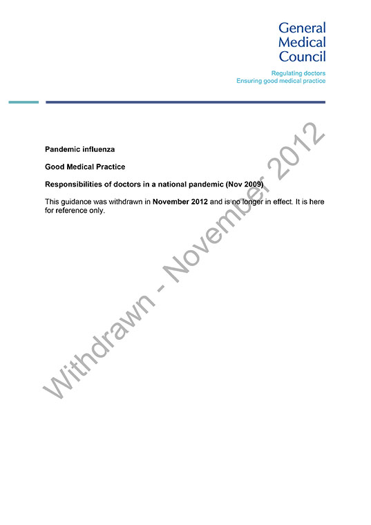Pandemic Influenza 2009 - 2012