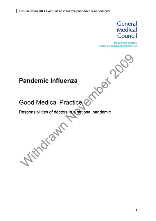 Pandemic Influenza 2009 cover