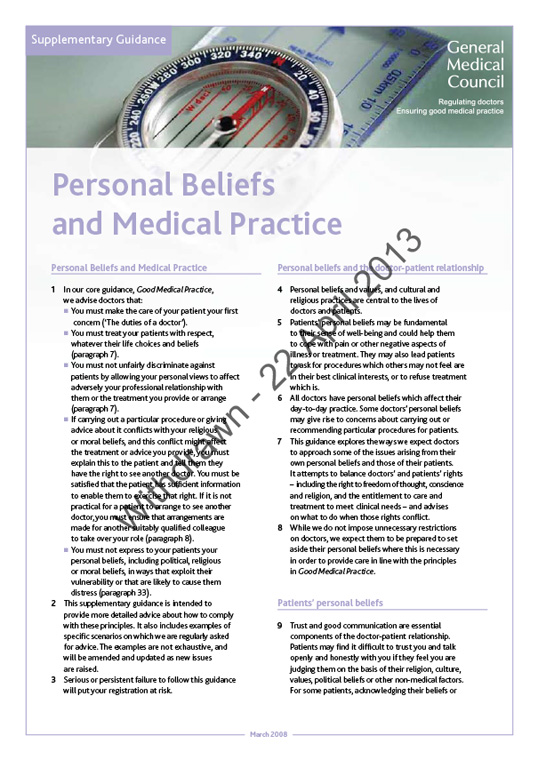 Personal beliefs 2008 cover