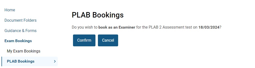 GMC Connect booking confirmation message
