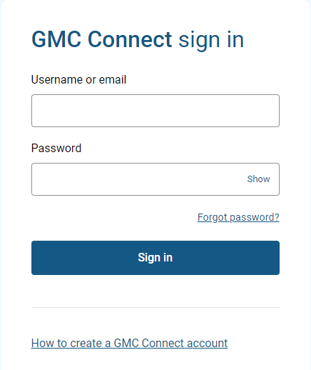 A visual representation highlighting how to manage your F1 doctors on the external GMC website.