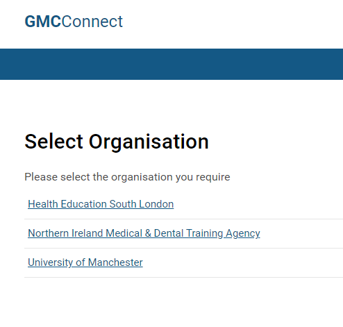 A visual representation highlighting how to manage your F1 doctors on the external GMC website