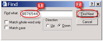 Screenshot showing how to find a doctors reference number