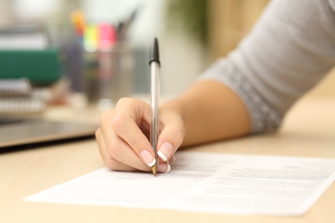 Filling out a form