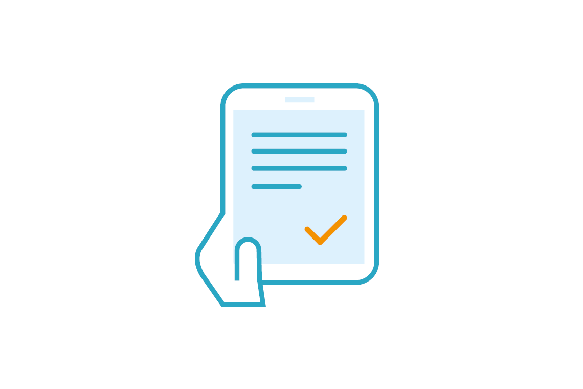Icon representation of an application on a tablet computer