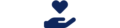 Hand holding heart icon