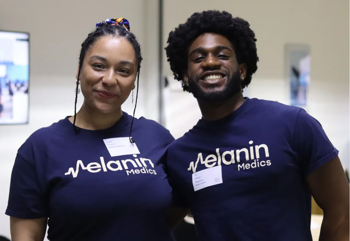 Two members of melanin medics
