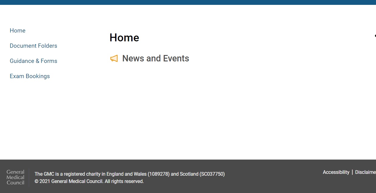 Home screen of  GMC connect 