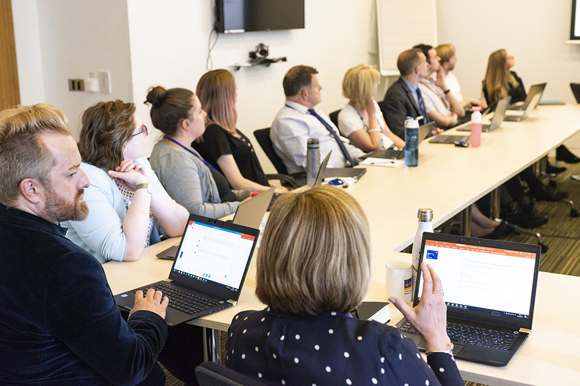 A senior team meeting